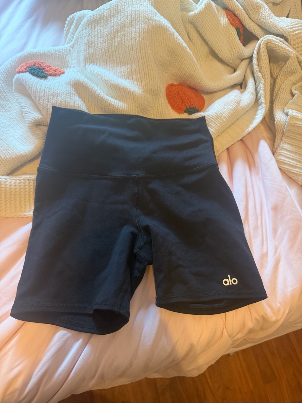 ALO Yoga Black High-Rise Bike Shorts